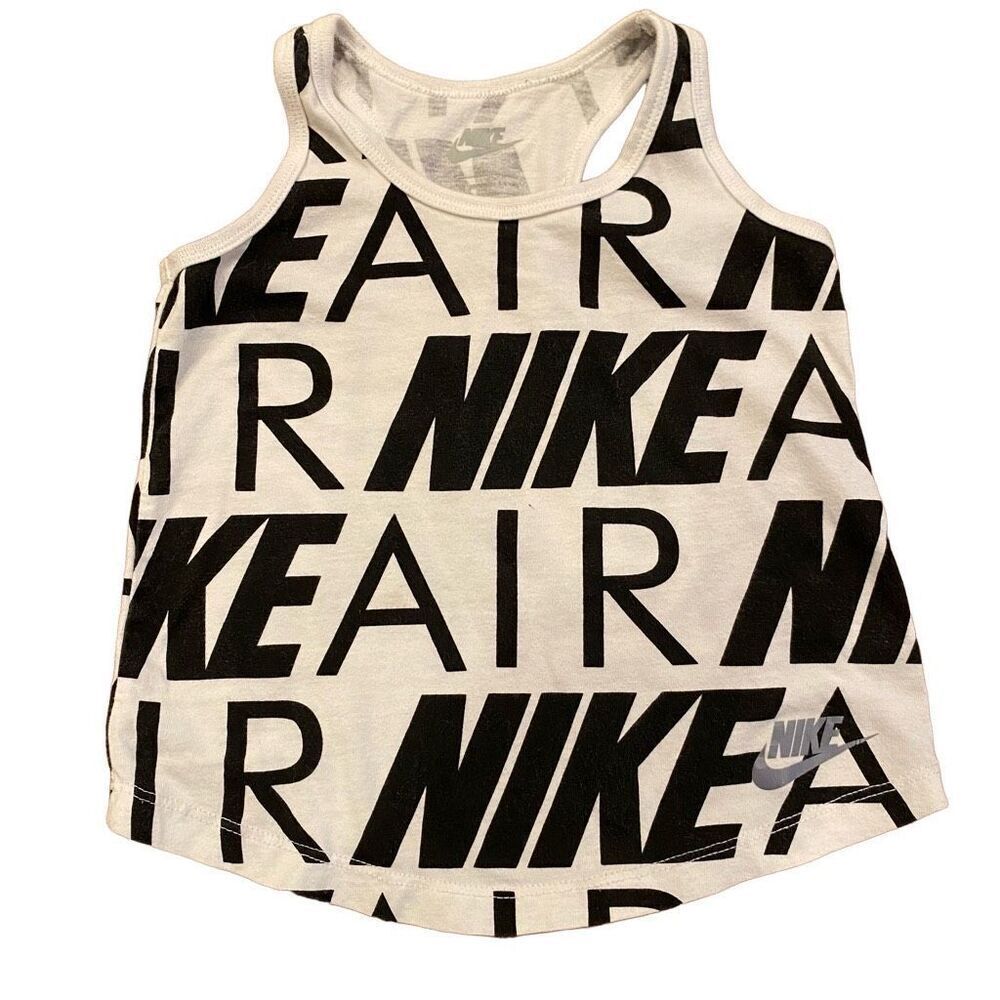 Nike Tank Too Unisex Black White Size 4 T Unisex